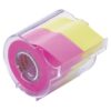 Yamato Memoc Roll Tape, Self-Stick Memo Paper Tape, with Tape Dispenser, 25mm x 10m, 2-Color Set, Rose & Lemon, 1 ea. (NORK-25CH-6A)