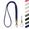 YANTHKEY Thin Braided Stretchy Neck Kechain Lanyard for ID Badges & Keys