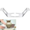 Yaocom 1 Pair Clay Pot Lifter Wide, 4" Aluminum Clay Pot Lifting Tools Pottery Removal Tools for Safe and Easy Removal of Freshly Thrown Pottery Without Smudges
