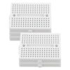 Yardenfun 5pcs Mini Soldering Practice Board for Electronic Projects with Unique Perforated Design Compact Plastic Small Breadboard for Electronics Enthusiasts and Students