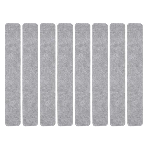 Yardenfun 8 Pcs Felt Bulletin Board Strips with Self-Adhesive Backing and Pushpins for Home Display and Photo Decoration, Sturdy Felt Material Memo Bar Strips for Wall Organization