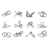 Yardwe 16pcs Metal Wire Brain Puzzle Set Challenging Iq Games Intelligence Puzzles Ring and Adults Educational Disentanglement Mind Teaser