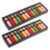 Yardwe 2pcs Chinese Bead Abacus 13-Column with Colorful Beads, Plastic Calculating Tool for Elementary Classrooms, Smooth Glide Supporting Creative Number Play