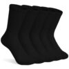 Yaremooe Black Athletic Calf Crew Womens Socks - Cotton Comfortable Soft Above Ankle Sock 5 Pairs for Women, Size 6-10