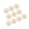 YARNOW 10pcs DIY Unfinished Wooden Spinning Tops, Classic Petal Shape Woodcrafts to Foster Creativity and Painting, for Fun DIY Projects