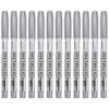 YARNOW 12pcs Silver Metallic Marker Pens with Comfortable Grip and Smooth Pen Appearance for Craft Decorations and Calligraphy on Glass Bottles and Pottery