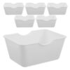 YARNOW 6pcs Mini Storage Baskets - Plastic Cabinet Pull-Out Bin for Kitchen Pantry - Household Small Organizer Box for Tea Bag and Spice Bottles 6x3.4x2.8