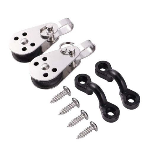 YARNOW Stainless Steel Kayak Pulley and Screw Set C-Shaped Buckle, Lightweight Replacement Fittings for Canoe and Home Use, Sturdy Kayak Accessories for Sailboat and Fishing Rope