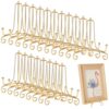 YAYODS 20 Pack Plate Stands for Display 4 Inch Iron Easel Stand Holder, Foldable Plate Picture Holder Display Stand for Photo Frames Decorative Books Arts, Gold