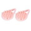Ycauty 2 Packs Scalp Massager Shampoo Brush, Soft Silicone Bristles, Dandruff Removal Hair Care Tool for Massage (Rosacea)