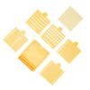 Ycauty Efficient Perfectionist List Management Tool with Holder, Yellow ABS Plastic Box for To Do Lists, Sticky Note Template Set, 5 Stencils, Ideal for Office Workers