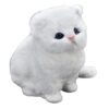 Ycauty Simulation Cat Soft Plush Toy for Kids, Birthday Gift, Home Decor, Vivid Appearance and Sound Device, Great for Bedroom and Living Room, Color