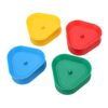 Ycauty Triangle Shape Colorful Card Game Holder with Feather Design for Kids and Adults, Plastic Poker Holder for Home Use, 4 Pieces Set
