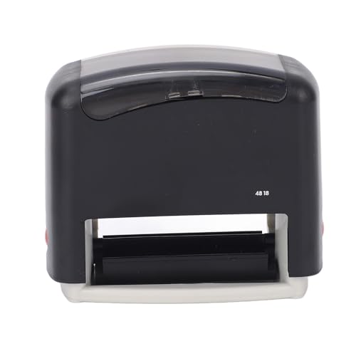 YDuupxe Black Self Inking Stamp with Pre Inked Red Ink for Office Document Management Approved Cancelled Completed Confidential Copied Entered Deposit Only Paid Scanned Received