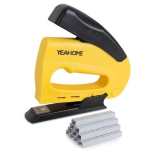 YEAHOME JT21 Forward Action Staple Gun, Upholstery Staple Gun with 1000 pcs JT 21 Staples, Light Duty Staple Guns for Wood, Crafts, DIY, Decoration, Fabric