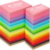 Yeaqee 200 Sheets Colored Construction Paper Bulk 8.5 x 11'' and 12 x 18'' Construction Lightweight Art School Supplies Colorful Craft Paper for Adults Arts and Crafts