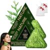 YECDET Nature Triangle Shampoo Bar, Usman Grass Shampoo Bar, Nature 7 Green Soap Shampoo With Salvia Miltiorrhiz Ginger, Strengthen Hair for All Hair Types for Women & Men