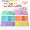 YEGEER Highlighters Bulk, Chisel Tip Dry-Quickly Highlighter Markers, 108 Count-6 Assorted Colors Highlighters Bulk Pack for Adult Kids, Office Classroom Must Have, School Supplies for Teachers (108)
