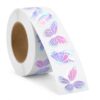 YEKNOSA 500 Pcs 1Inch Purple Butterfly Glitter Holographic Calendar Stickers Butterfly Label for Envelope Seal Card Fun Stickers for Crafts Teacher Supplies Classroom Reward