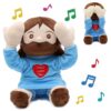 Yelakey Jesus Plush Peek A Boo Toy, Interactive Stuffed Jesus Doll with Music, Christian Gifts for Kids, Jesus Loves You Plush for Easter, Baptism, 10''