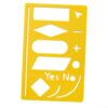 Yellow Flowchart Template Stencil Tool For Scrapbook Workers And Designers, Multifunctional Drawing Marker With Process Symbols And Shapes, Portable Plastic Ruler For Mind Maps, 2.20x3.46 Inch