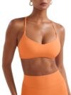 YEOREO CoreFlex Y Back Sports Bra for Women Tangerine XS