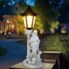 YEPOTUE Solar Motherly Love Garden Decor, Outdoor Statues with Lantern