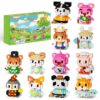 Yerloa 12 Pack Micro Mini Building Block Sets, Party Favors Building Set for Kids 6-12, Cute Animal Building Blocks, Birthday Gifts for Adult Teens,Students Classroom Exchange