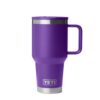 YETI Rambler 30 oz Travel Mug with Flip Straw Lid – Stainless Steel, Vacuum Insulated, Leakproof, Cup Holder Friendly, Pace Purple
