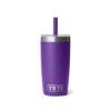 YETI Rambler Jr. 10 Oz Tumbler With Silicone Straw Lid, Pace Purple