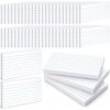 Yexiya 100 Pack 3 x 5 Inch Ruled Index Cards Bulk 10000 Sheets, White Flash Cards for Studying Lined Notecards with Blank Back Horizontal Card for College, Home, Office Supplies 100 Per Pack