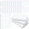 Yexiya 25 Pack 3 x 5 Inch Ruled Index Cards Bulk 2500 Sheets, White Flash Cards for Studying Lined Notecards with Blank Back Horizontal Card for College, Home, Office Supplies 100 Per Pack