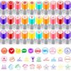 Yexiya 30 Pcs Self Inking Teacher Stamps, Grading & Motivational Feedback Stamps for Homework Classroom Supplies, Round Compliment Stamp, Back to School Gifts(Basic Praise)