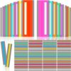 Yexiya 48 Pcs Guided Reading Strips Colored Highlight Strips Colorful Overlay Highlighter Bookmarks Dyslexia Reading Tools Trackers for Kids Children Student Assistant Helps Dyslexia, 2 Sizes