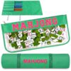 Yeyeplum 2 Pcs Mahjong Bags for Racks and Tiles Include Mahjong Tile Bag & Rack Bag, 37 Inch Protective Sleeve Tile Gift Accessory & Letter for Mah Jong Pusher, Not Include Racks& Tiles (Green)