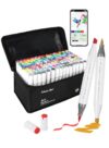 YHC 120 Colors Alcohol Markers Brush Tip with Free App, Chen Rui Series Chisel & Brush Tips Alcohol Brush Markers for Adults Coloring, Drawing, Painting, Illustration, Sketching