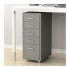 YHdtUO Lockable Metal Filing Cabinet on Wheels for Legal & A4 Files Fully Assembled 5 Drawer Office Storage,Model C-1.4mm