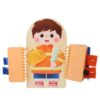 Yhplxyuus Hands on Activity Board Wooden Dressing Practice Enhancing Toddler Fine Motor Skills Lace and Buckle