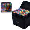 Yhplxyuus Tip Sketch Markers Art Comfortable Ergonomic Design Portable Case Double Tip Art Markers Set for Drawing and Sketching Feature Fine Point and Ergonomic Grip