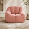 YHUBHSIS Bean Bag Chair for Adults with Faux Fur Fabric and Non-Slip Base