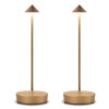 YIBEN 2Pack Rechargeable Cordless Table Lamp, Portable Powered LED Battery 6000mAh Metal USB Desk Lamp, 3 Levels Brightness Light for Restaurants Outdoor (2pack LCE Flower Gold)