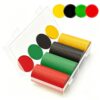 Yichageebo Set of 100 1 Inch Opaque Plastic Learning Counters Mini Poker Chips Game Tokens with Storage Box (4 Colors-Red,Yellow,Black,Green)