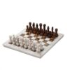 YIJU Jade Chess Board Artistic Marble Chess Ornament Square Chessboard Sculpture with Permanently Set Pieces Suitable for Living Room Study Office Desk, Chessboard Ornament E G211