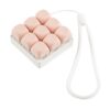 Yiju Keyboard Silicone Lanyard Button Keychain Phone Chain Charm with Sleek PC Material for Finger Relaxation Suitable for T, Pink