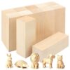 Yiksonyo 12 Pack 6 X 2 X 2 inch Basswood Carving Blocks, Soft Wooden Blocks, Unfinished Wood Whittling Blocks for Carving and Whittling, Perfect for Beginners and Experts