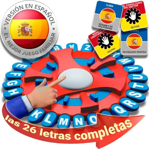 YILCER 26 Teclas Basta Juego De Mesa, Juegos De Mesa En EspañOl, Spanish Games, Quick Thinking Letter Pressing Word Game, A Great Board Game for Family and Friends