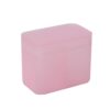 Yimart 1Pcs Pink Portable Thick Frosted Nail Storage Box with Lid, Nail Polish Remover Pads Cosmetic Organizer Holder Container Case 2-Grid