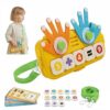 YINGZHIXING Montessori Educational Toys for 3 Year Old, Upgraded Washable ABS Math Manipulatives & Number Blocks Toys, Splinter-Free Finger Counting Board for Homeschool Travel, Boys Girls