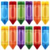 YinNorth 12 Pcs Back to School Classroom Decorations Crayon Hanging Honeycomb Paper Lanterns Centerpiece Colorful Pencil Ceiling Decor for Preschool Kindergarten First Day of School Welcome Party