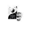 Yin Yang Spinner Fidget Ring Rotating Tai Chi Band (Yin Yang Silver, 9)